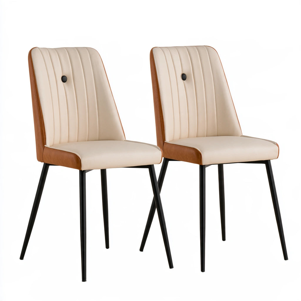 Chaise de salle à manger aux lignes épurées, coloris gris