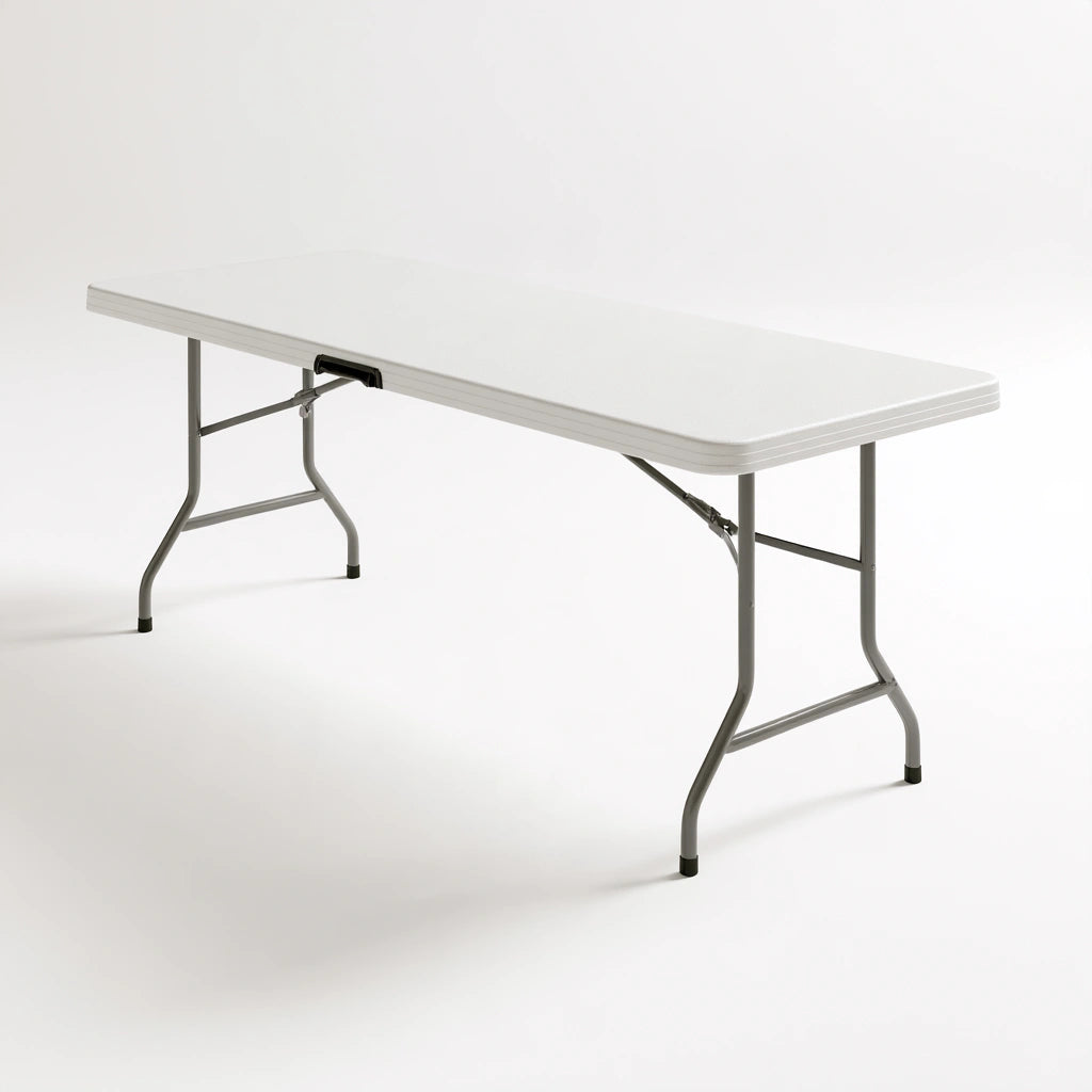 Table pliante polyvalente aux lignes épurées, coloris gris